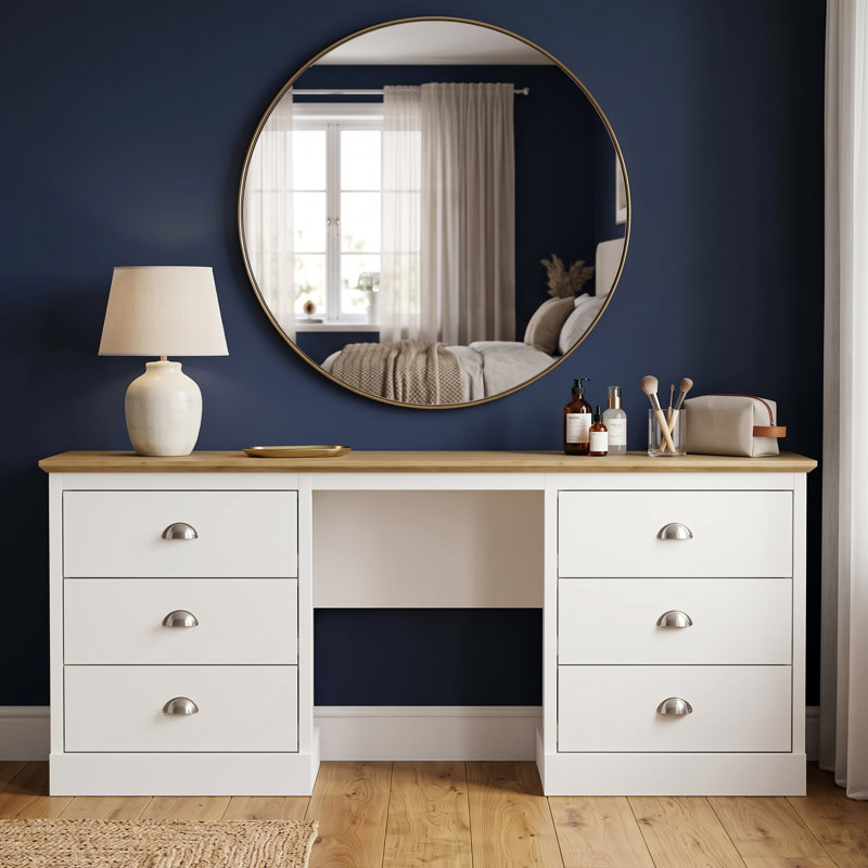 Sufy 6 Drawer Wide Dressing Table, White