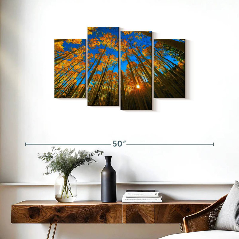 Birch Forest Sunburst, 22" H x 36" W
