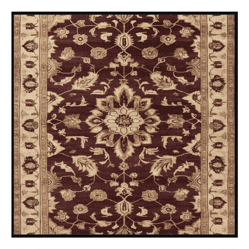 Machine Washable Overdyed Black Area Rug, Square 4'