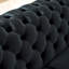 Canapé modulaire noir en forme de L de 106 pouces, garniture dorée, revêtement en velours, bouton, 5 sièges, coussins en éponge haute densité, accoudoirs roulés, design contemporain en noir, accents en acier inoxydable, coussins,-925727623
