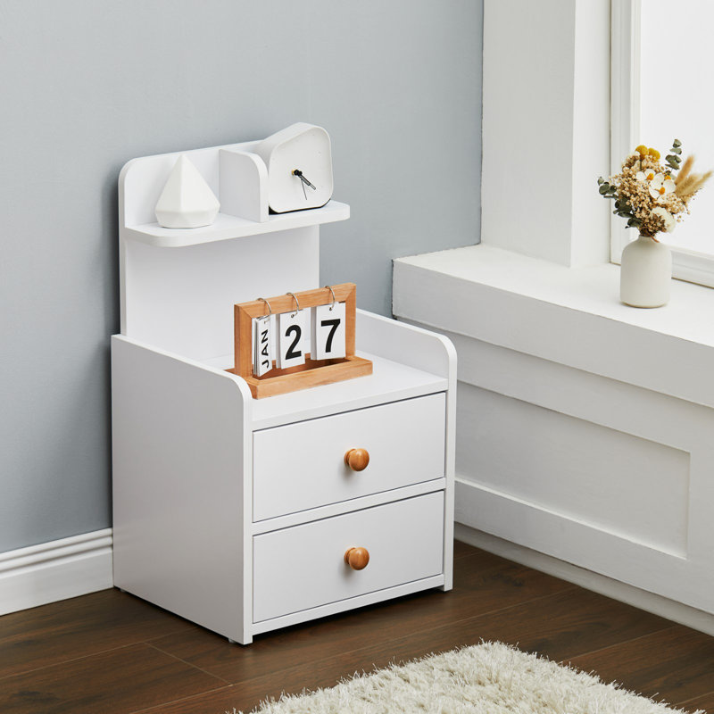 36.5cm W MDF, Particleboard Bedside Table