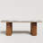 Iris 78.7" Sintered Stone Dining Table With Solid Wood Pedestal -1239946604