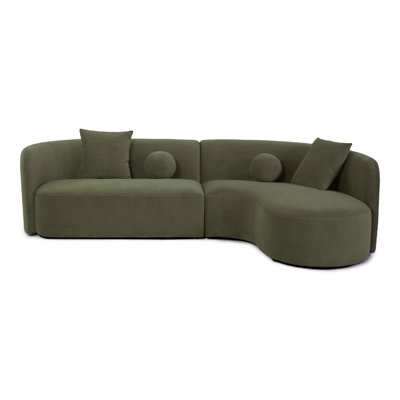 Frisina Curved Upholstered 112" Wide Sectional