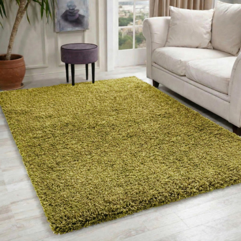 Esterly Solid Colour Shag Area Rug, Rectangle 120 x 170cm