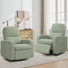 Reiby Silina Teedy Swivel Rocking Recliner for Nursery with Pocket,Large Footrest (Set of 2)