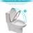 One Piece Ceramic Toilet With Dual Flush And Easy-Reach Controls - Convenient Bathroom Soft Seat Efficient Flushing Energy