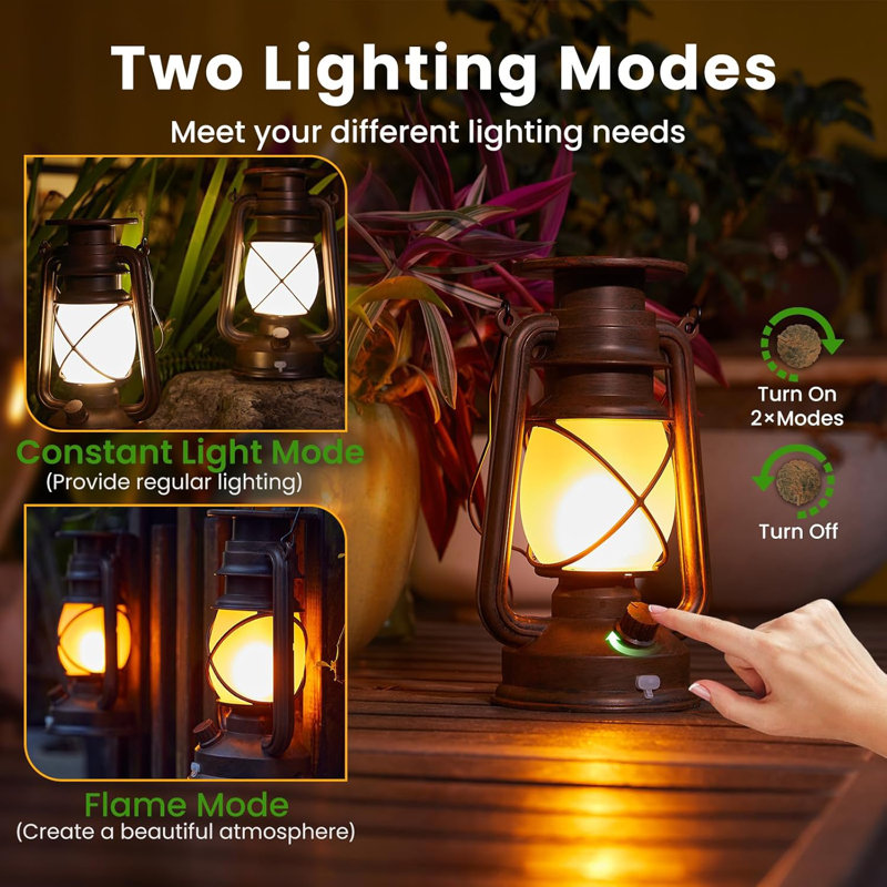 Flickering Flame Solar Lanterns Lights