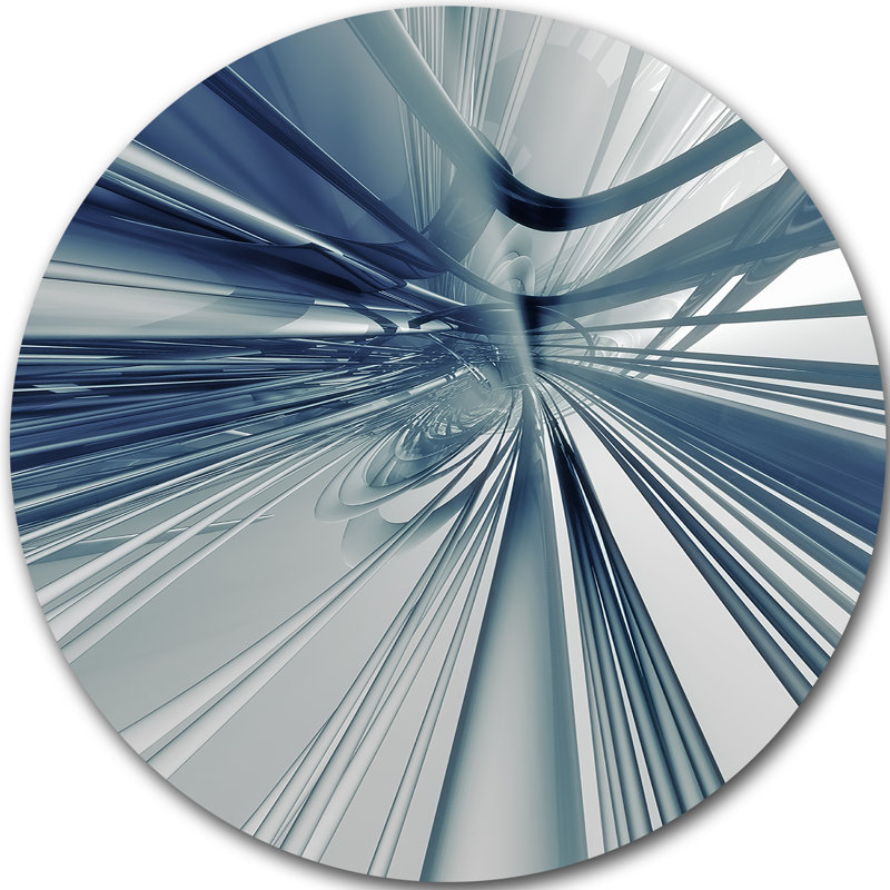 « blue 3d textureed art », impression sur métal, H 36 po x l 36 po x P 1 po