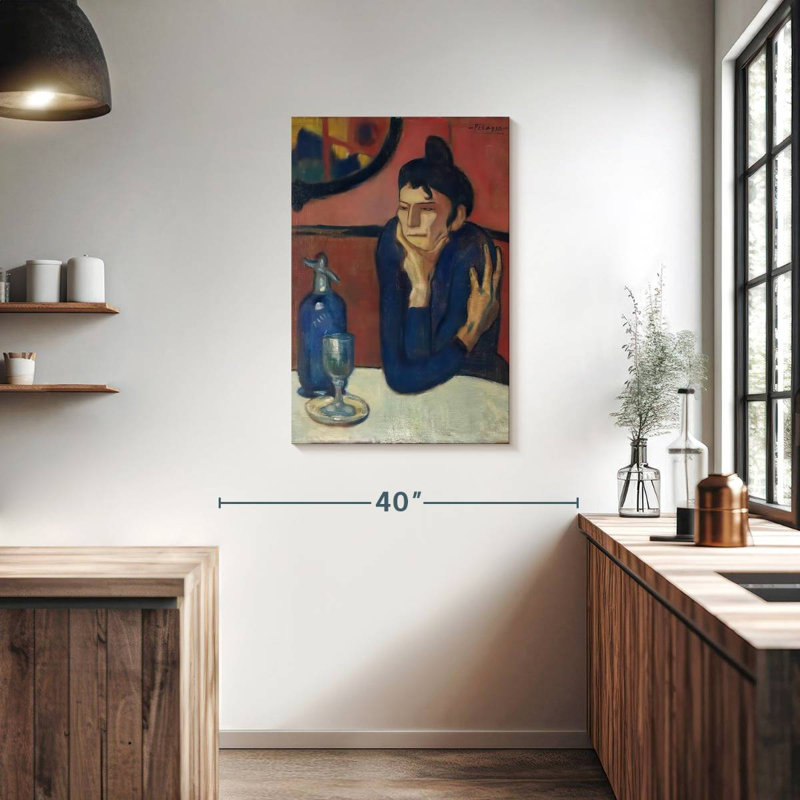 Leisha le buveur d'absinthe, H 36 po x l 24 po
