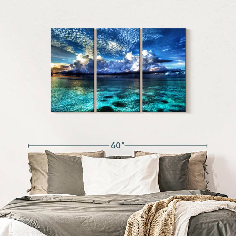 3 pièces Cozumel avec vue sur l'océan, H 45 po x l 28 po x P 1,25 po