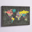 Carte colorée du monde - Impression sur toile-1226802894-1226802881