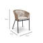 Fabiano Outdoor Patio Dining Armchair with Cushion-240211028
