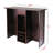 Marigold Walnut Finish Expandable Entertainment Storage Wine Bar, 40" H X 13.86" D X 49.86" L