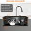 Évier de cuisine encastré 29,6 po x l 17,7 po avec robinet