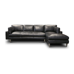 Canapé modulaire en cuir fleur Skyana