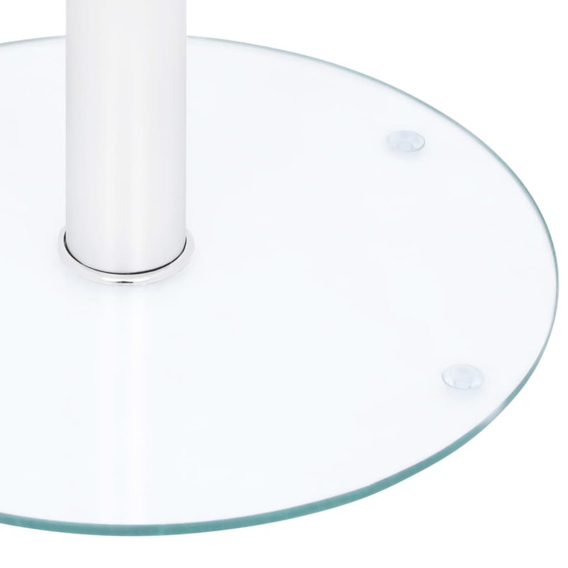 Cave Glass Top Pedestal End Table