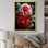 Rouge et vert Dahlia Bouquet Harmony I - Dahlia Wall Art