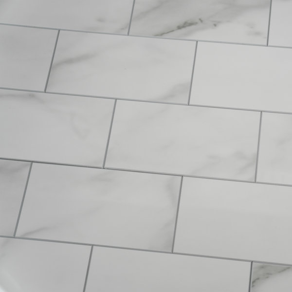 Avant Decor Bex Metro Stone Look 3'' W x 6'' L Stone Composite Peel and ...