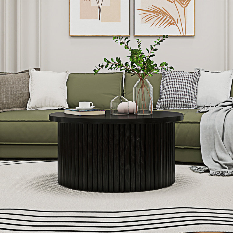 Table basse ronde, Noir