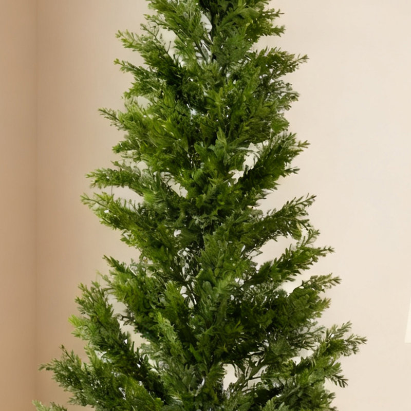 Cyprès artificiel Eugyh 5 pi résistant aux rayons UV avec pot en plastique, 60 po x 19 po