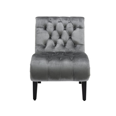 Modern Velvet Armless Accent Chair