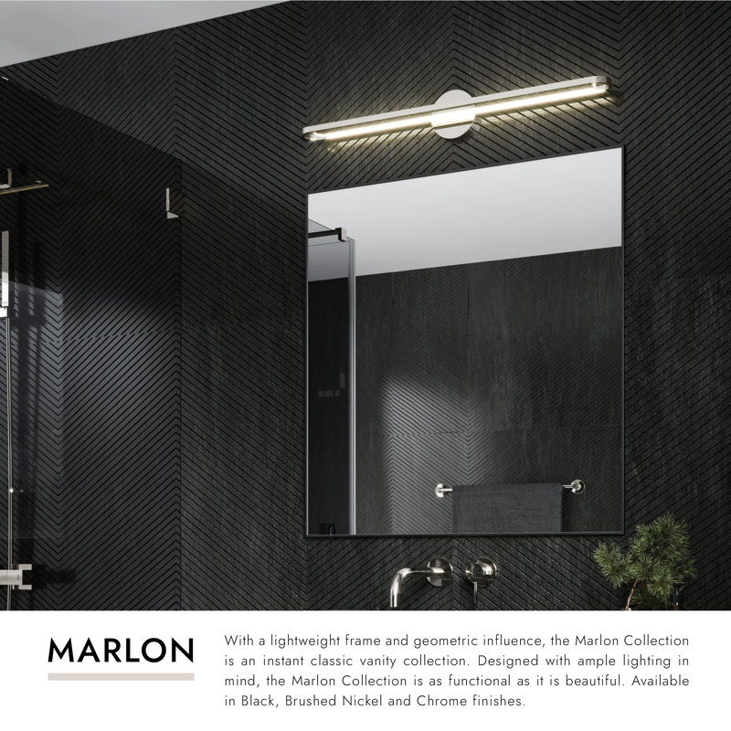 Marlon 1 - Light LED Bath Bar, Chrome