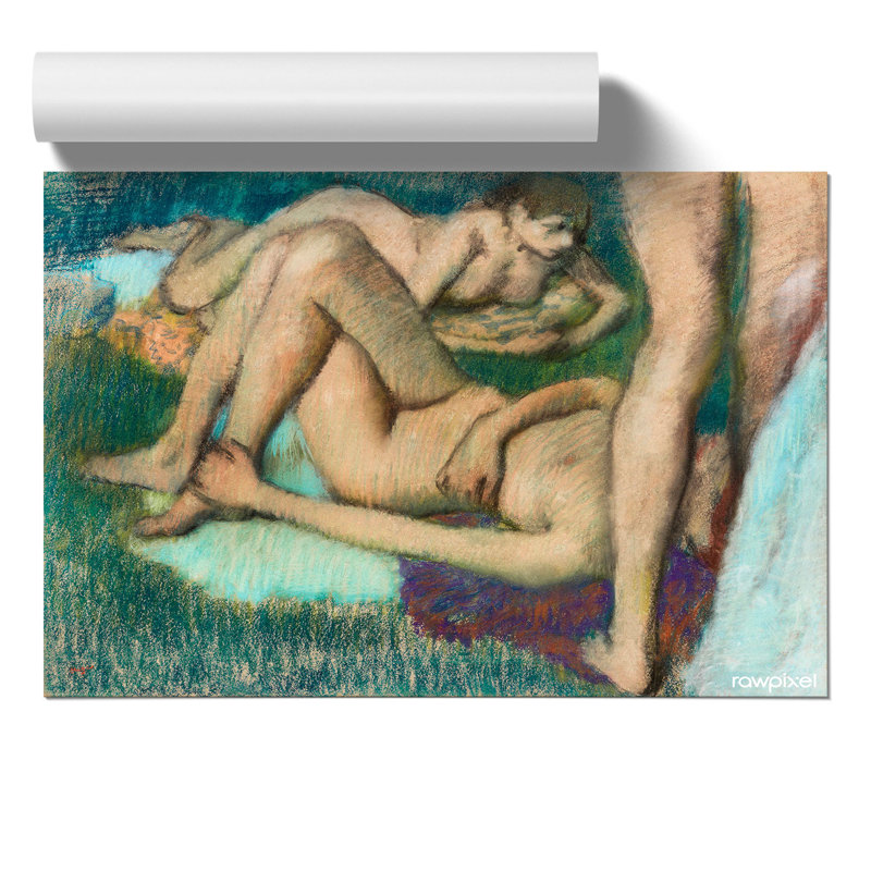 Nude Bathers by Edgar Degas - Frameless Print, 30cm H x 42cm W x 0.1cm D