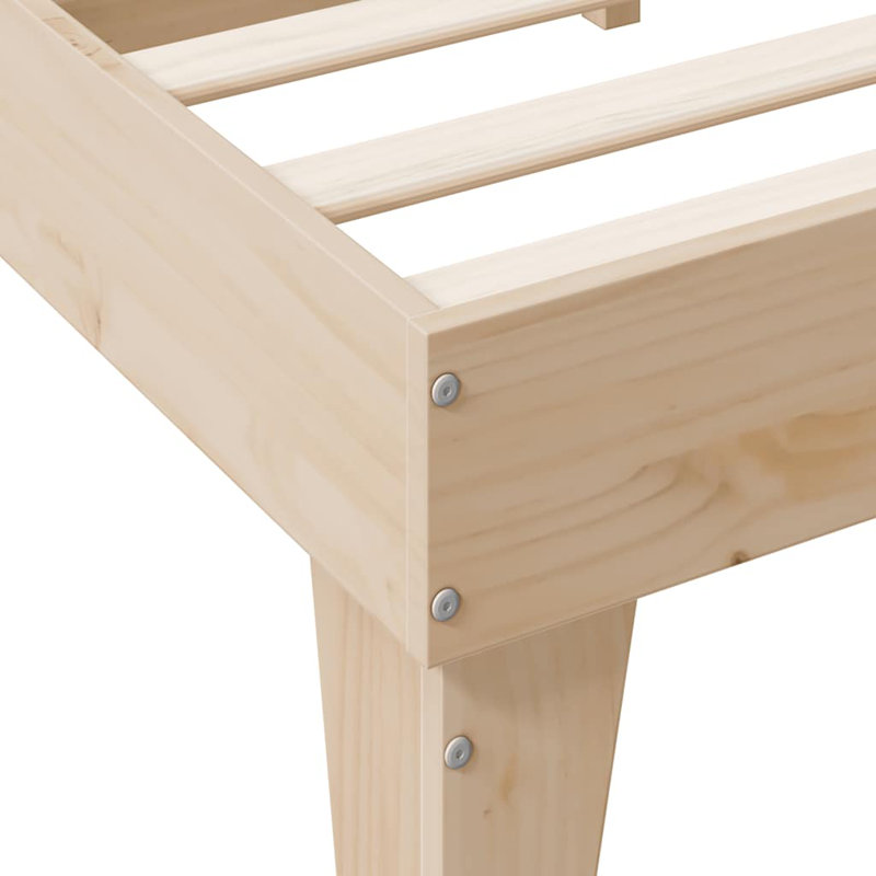 Solid Wood Storage Bed, Brown