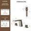 Widespread Bathroom Faucet 3 Hole, 2-handle Bathroom Sink Faucet with Drain Assembly-79598405