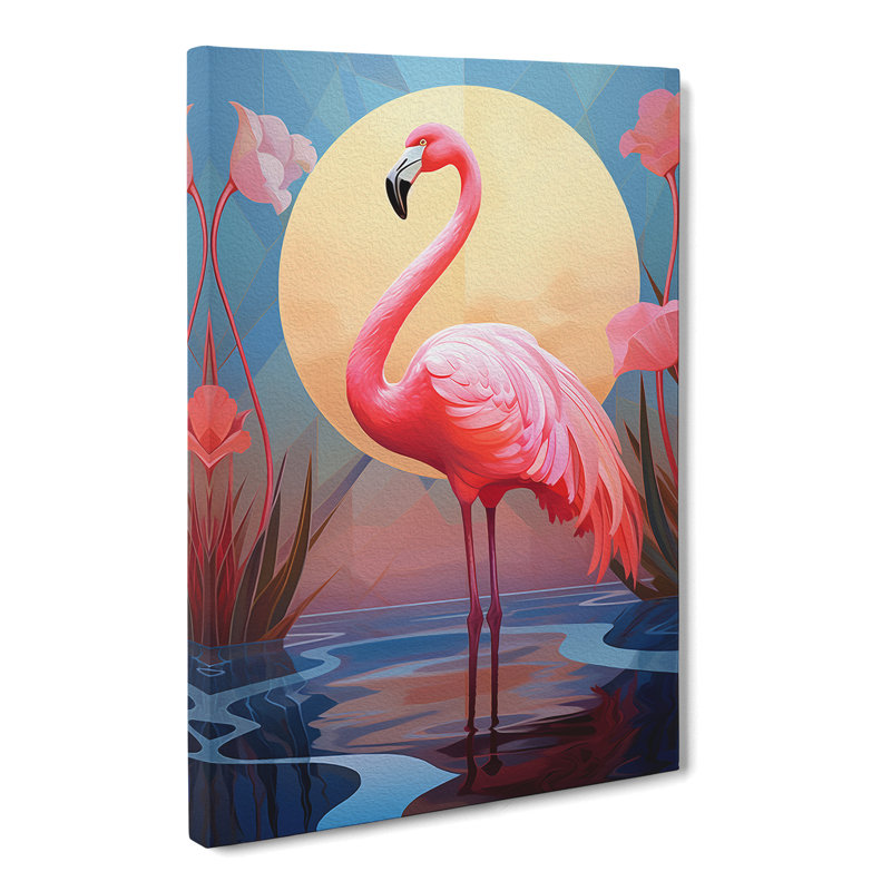 Flamingo - Wrapped Canvas, 50cm H x 35cm W x 3cm D