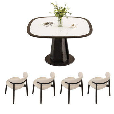 Table et chaise de salle à manger rétro