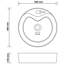 Belfry Bathroom Kyzer 360mm L x 360mm W Ceramic Circular Sink with Overflow-1174963545