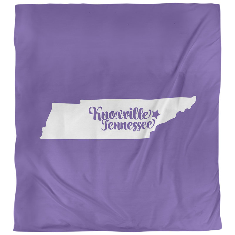 Housse de couette réversible Knoxville Tennessee, Microfibre, Housse de couette pour grand lit, Mauve