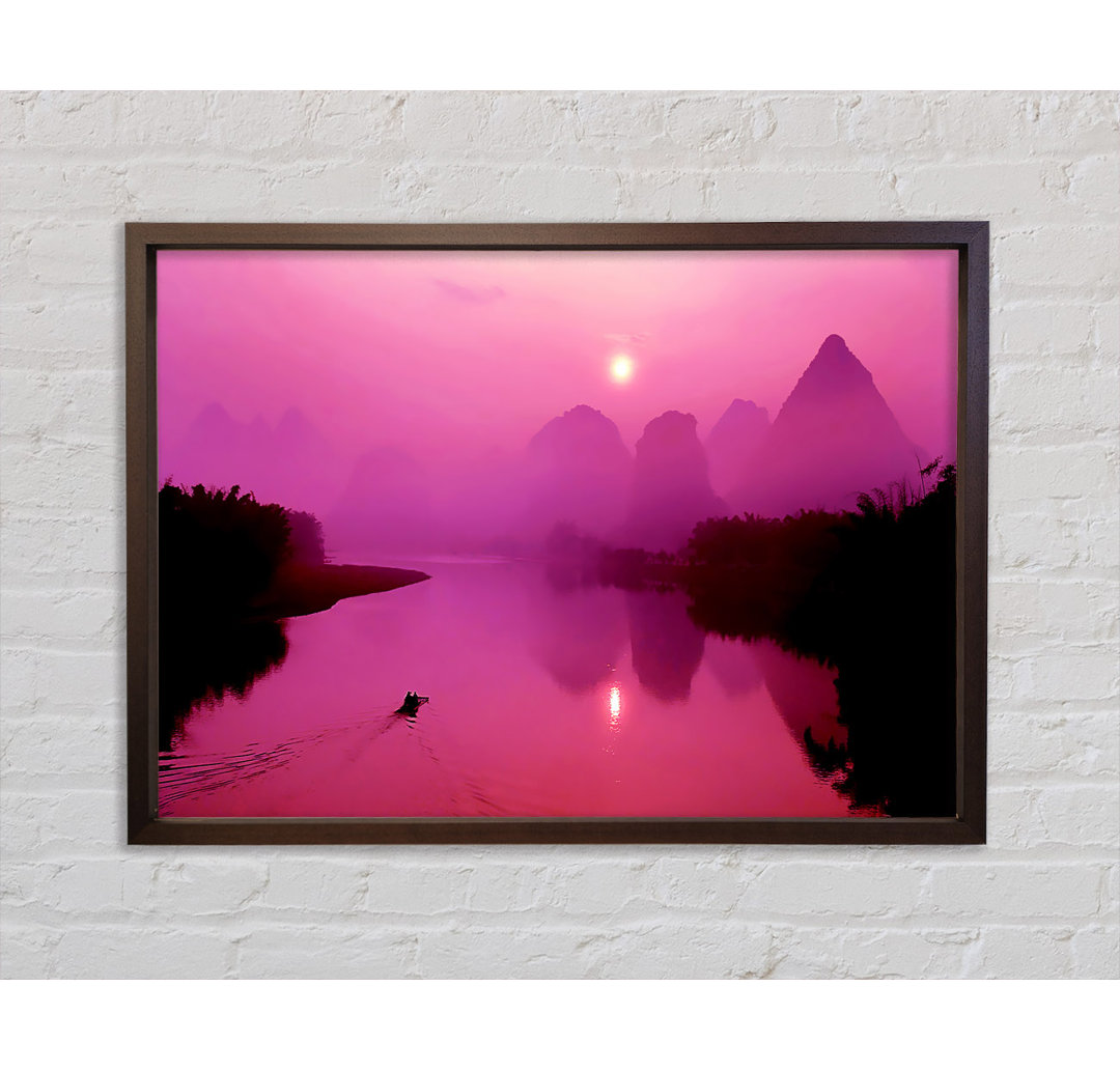 Pinker Paradiessee - Einzelner Bilderrahmen Kunstdrucke auf Leinwand