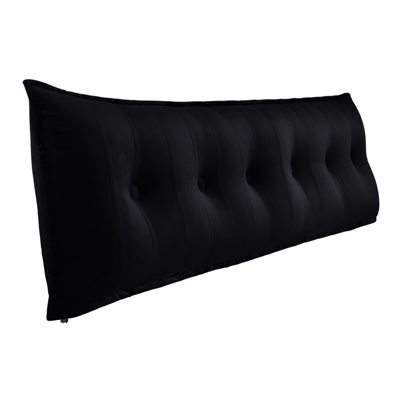 Yellow Rectangular Lumbar Cushion, 50cm x 200cm, Black