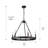 Emmalynn 6 - Light Steel Dimmable Round Chandelier