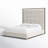 Carli Mandolin Tufted Solid Wood and Upholstered Charing Platform Bed-499760520-499760523