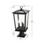 Lampadaire d'extérieur 9,5 pouces noir Deidra