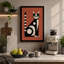 Geometric Cat Mid-Century - Wrapped Canvas-65793967-65793973