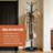 Freestanding Coat Rack With Natural Marble Base, Heavy-Duty Metal Hall Tree With 12 Hooks For Entryway, Hallway, Office, And Living Room