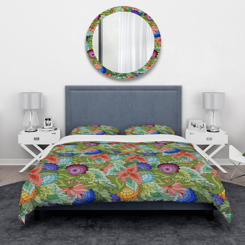 Ensemble de housse de couette traditionnelle, Housse de couette double / grand + 2 taies