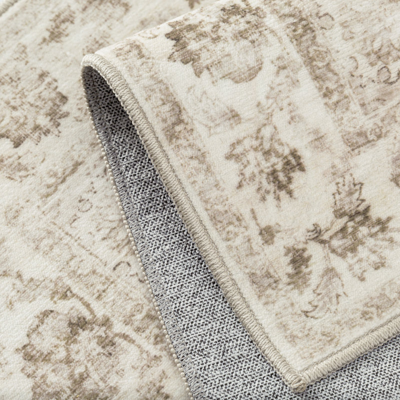 Girven Oriental Beige Area Rug, Rectangle 7'9" x 9'9"