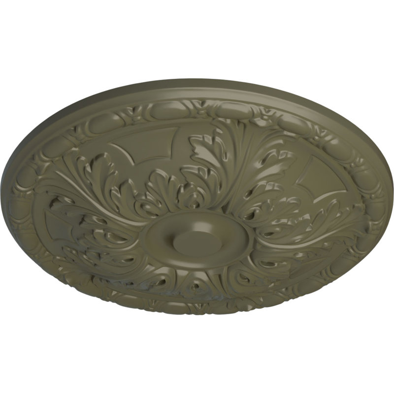 Médaillon de plafond H 15,75 po x l 15,75 po Granada, Tortue peinte
