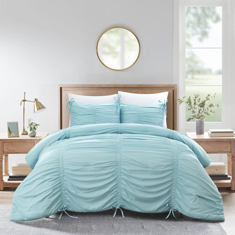  Comforter Set, California King Comforter + 2 Standard Shams, Blue