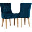 Chaise d'appoint rembourrée en coton clair Cueto