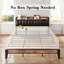 Upholstered Platform Bed with Bookcase Storage Headboard and Charging Station -97975344