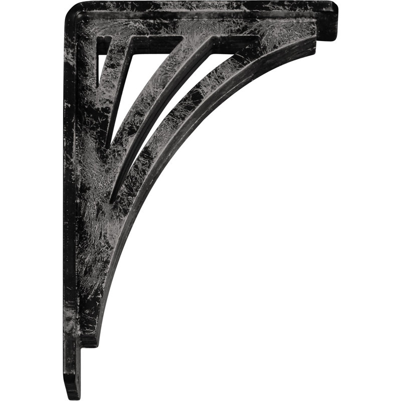 Support en fer forgé Nevio, Argenté antique chaleureux, H 8 po x l 2 po x P 5,5 po