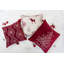 Coussin décoratif rouge en velours rouge 20 po x 20 po avec insert, 1 pièce