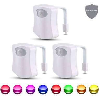 Explore 8-Color Toilet Night Light, Motion Activated Detection Bathroom Bowl Lights, Fit Any Toilet Bowl Light Bathroom Night Light, Unique & Funny Birthday