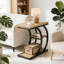 60cm W Metal Bedside Table